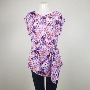 Funky Flowy Asymmetric Hem Blouse